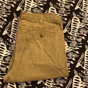 Lands’ End flannel lined chinos are nicely broken in, very soft and cozy.